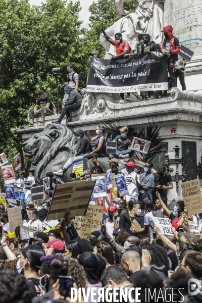 Manifestation contre le racisme et les violences policières à l appel du Comite Adama TRAOR¢