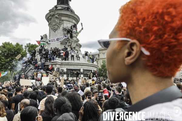 Manifestation contre le racisme et les violences policières à l appel du Comite Adama TRAOR¢