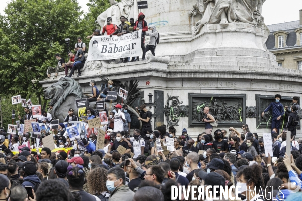 Manifestation contre le racisme et les violences policières à l appel du Comite Adama TRAOR¢