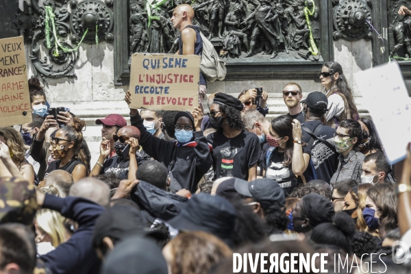 Manifestation contre le racisme et les violences policières à l appel du Comite Adama TRAOR¢