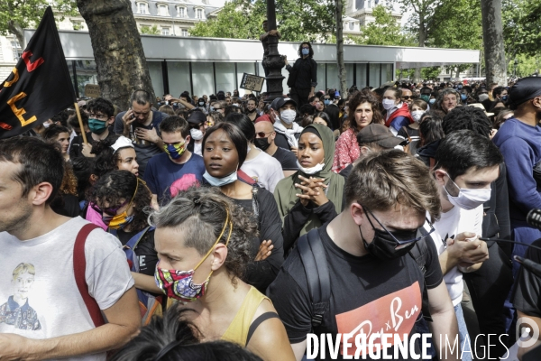 Manifestation contre le racisme et les violences policières à l appel du Comite Adama TRAOR¢