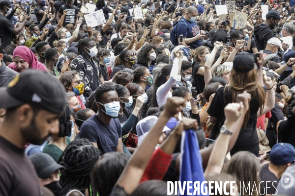 Manifestation contre le racisme et les violences policières à l appel du Comite Adama TRAOR¢