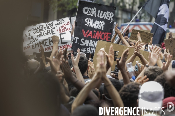 Manifestation contre le racisme et les violences policières à l appel du Comite Adama TRAOR¢