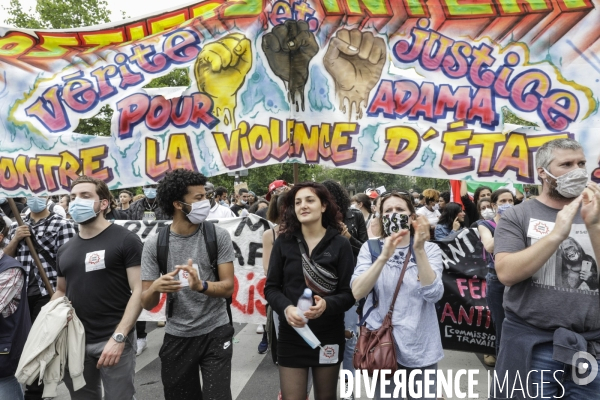 Manifestation contre le racisme et les violences policières à l appel du Comite Adama TRAOR¢