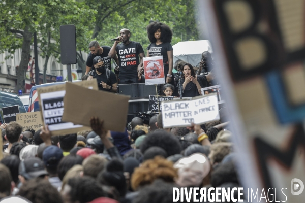 Manifestation contre le racisme et les violences policières à l appel du Comite Adama TRAOR¢