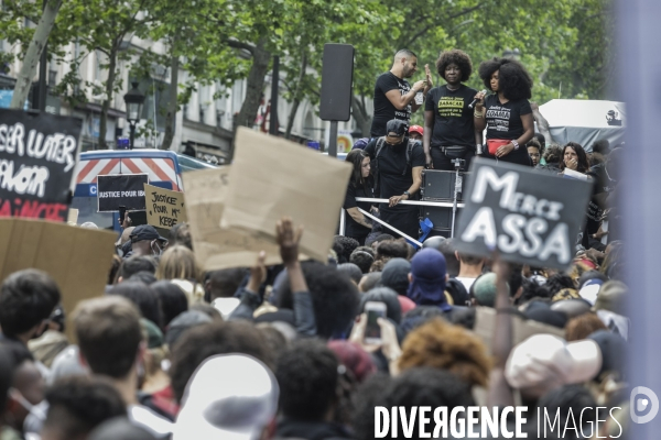 Manifestation contre le racisme et les violences policières à l appel du Comite Adama TRAOR¢