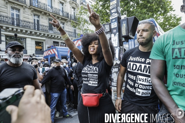 Manifestation contre le racisme et les violences policières à l appel du Comite Adama TRAOR¢