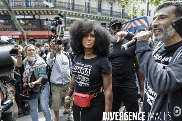 Manifestation contre le racisme et les violences policières à l appel du Comite Adama TRAOR¢