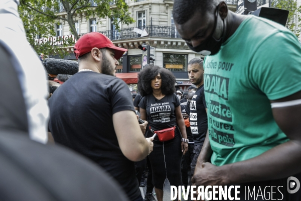 Manifestation contre le racisme et les violences policières à l appel du Comite Adama TRAOR¢