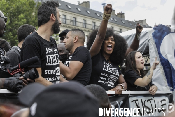 Manifestation contre le racisme et les violences policières à l appel du Comite Adama TRAOR¢