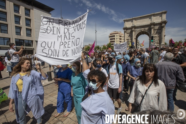 Mobilisation en défense du service public de la santé à Marseille