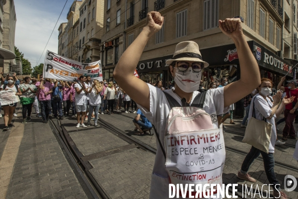 Mobilisation en défense du service public de la santé à Marseille