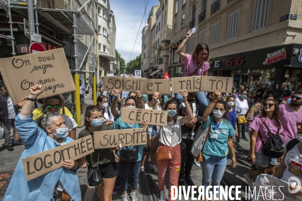 Mobilisation en défense du service public de la santé à Marseille