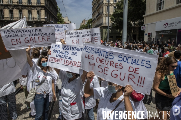 Mobilisation en défense du service public de la santé à Marseille