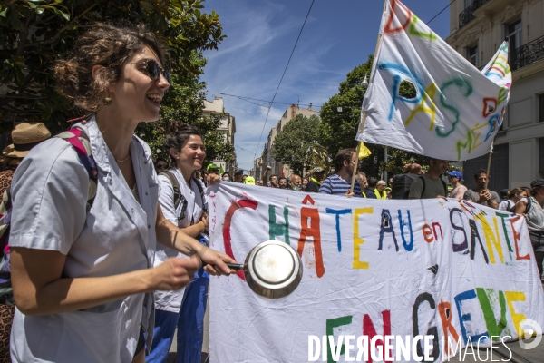 Mobilisation en défense du service public de la santé à Marseille