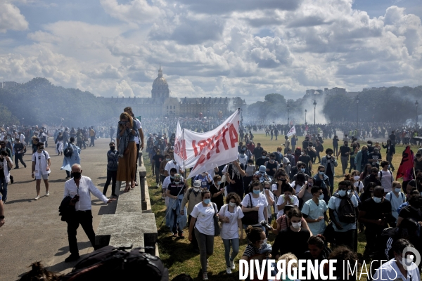 Manifestation des personnels hospitaliers à Paris