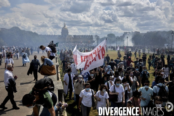 Manifestation des personnels hospitaliers à Paris