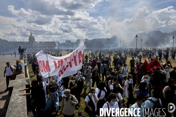 Manifestation des personnels hospitaliers à Paris
