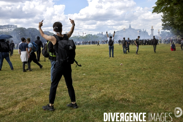 Manifestation des personnels hospitaliers à Paris