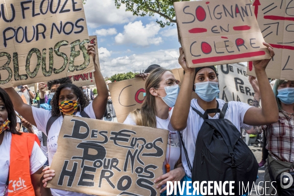 Manifestation pour la défense du service public hospitalier