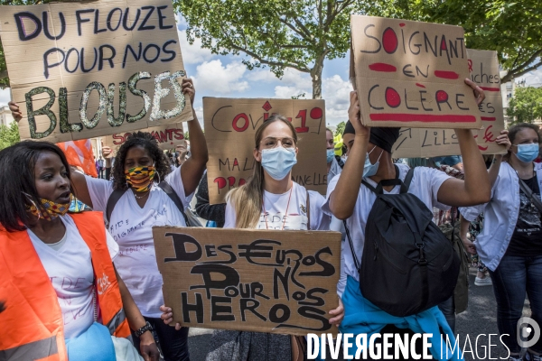 Manifestation pour la défense du service public hospitalier