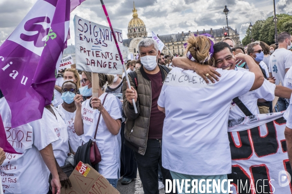 Manifestation pour la défense du service public hospitalier