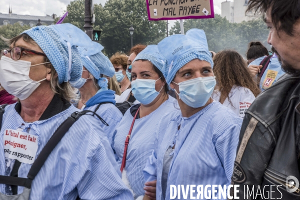 Manifestation pour la défense du service public hospitalier