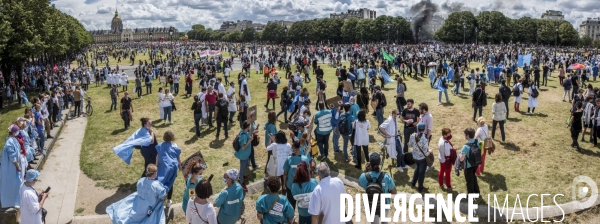 Manifestation pour la défense du service public hospitalier