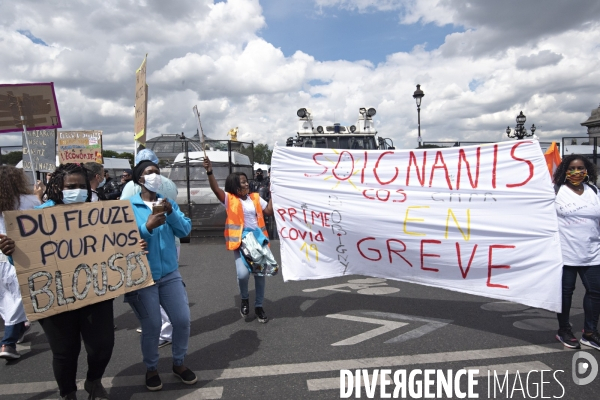 Manifestation des soignants. Paris.