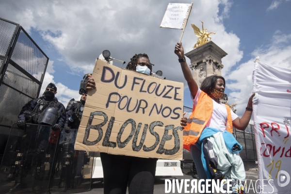 Manifestation des soignants. Paris.