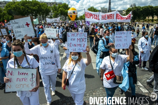 Manifestation des personnels de santé et débordements