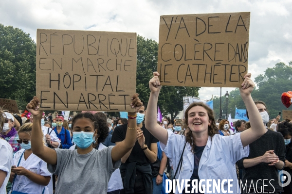 Manifestation des personnels de santé et débordements