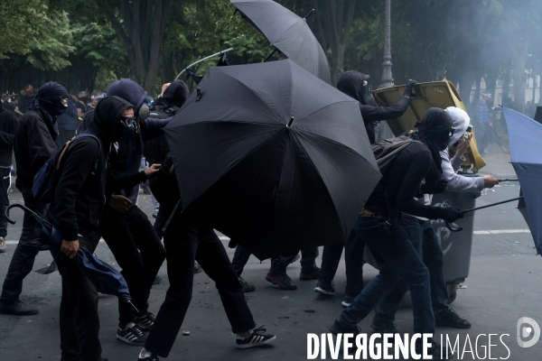 Journée nationale de protestation de l hôpital à Paris. Hospital national day of protest in Paris.