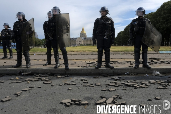 Journée nationale de protestation de l hôpital à Paris. Hospital national day of protest in Paris.