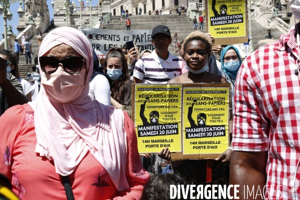 Manifestation sans papiers-journée mondiale des réfugiées