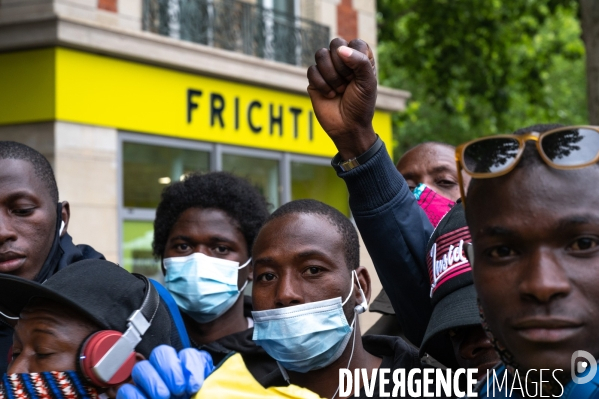 Manifestation des livreurs Frichti