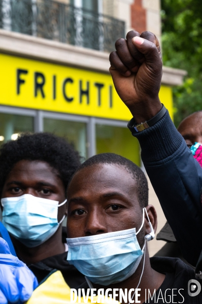 Manifestation des livreurs Frichti