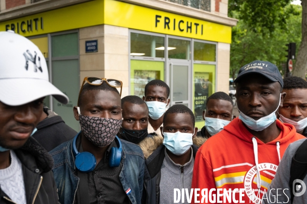 Manifestation des livreurs Frichti