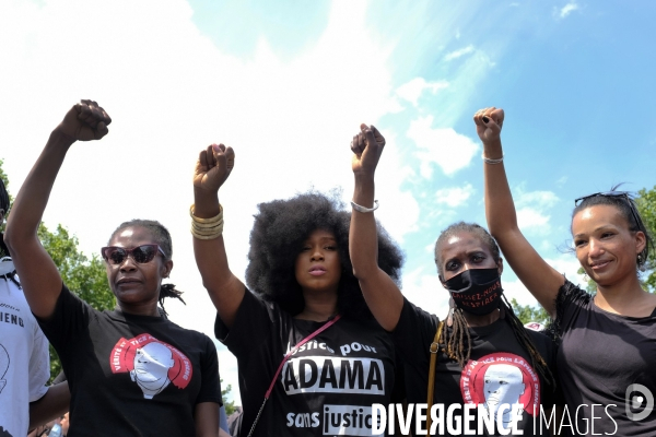 Adama Traoré, Lamine Dieng : rassemblement à Paris contre les violences policières. Adama Traore, Lamine Dieng, gathering in Paris against police violence.