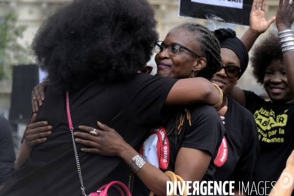 Adama Traoré, Lamine Dieng : rassemblement à Paris contre les violences policières. Adama Traore, Lamine Dieng, gathering in Paris against police violence.