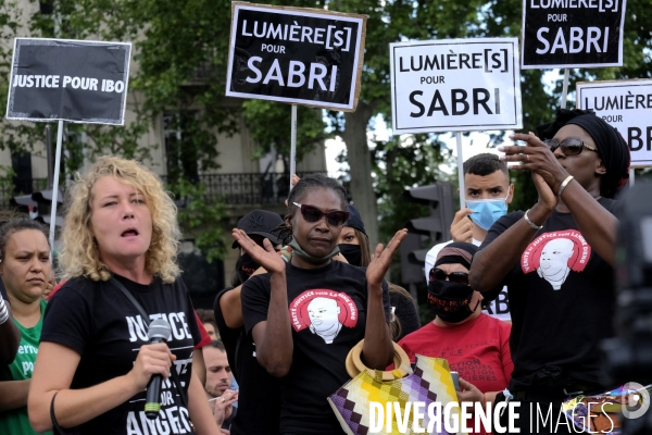 Adama Traoré, Lamine Dieng : rassemblement à Paris contre les violences policières. Adama Traore, Lamine Dieng, gathering in Paris against police violence.