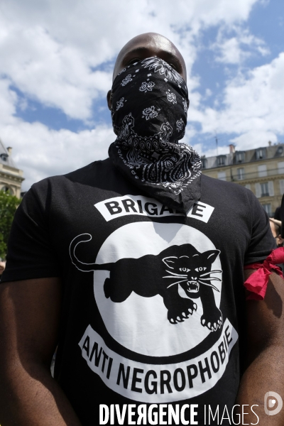 Adama Traoré, Lamine Dieng : rassemblement à Paris contre les violences policières. Adama Traore, Lamine Dieng, gathering in Paris against police violence.