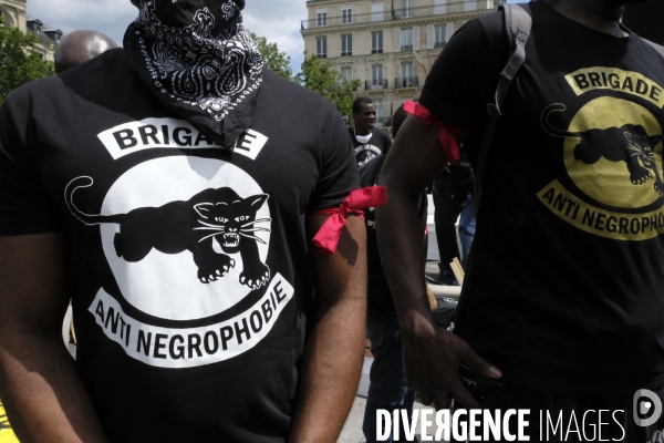 Adama Traoré, Lamine Dieng : rassemblement à Paris contre les violences policières. Adama Traore, Lamine Dieng, gathering in Paris against police violence.