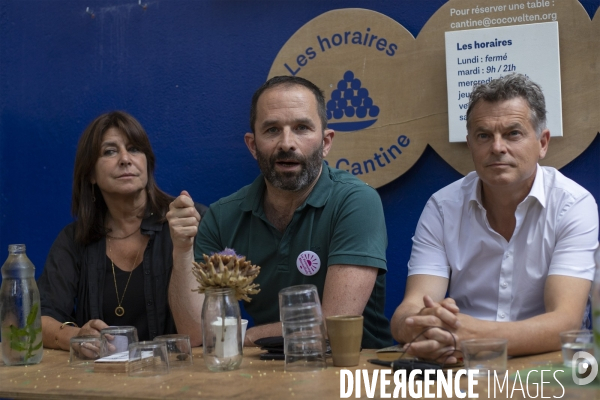 Rencontre de Michèle Rubirola avec Benoit Hamon et Fabien Roussel