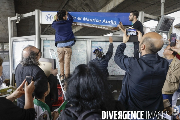 Débaptisation du metro Gallieni à Bagnolet par le nom de Josette et Maurice Audin.