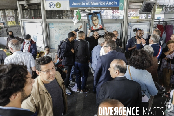 Débaptisation du metro Gallieni à Bagnolet par le nom de Josette et Maurice Audin.