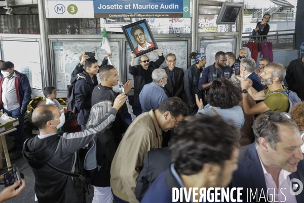 Débaptisation du metro Gallieni à Bagnolet par le nom de Josette et Maurice Audin.