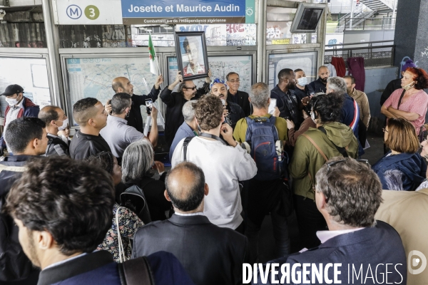 Débaptisation du metro Gallieni à Bagnolet par le nom de Josette et Maurice Audin.