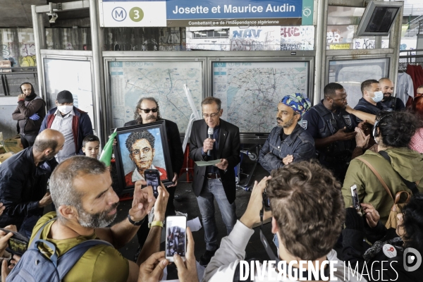 Débaptisation du metro Gallieni à Bagnolet par le nom de Josette et Maurice Audin.