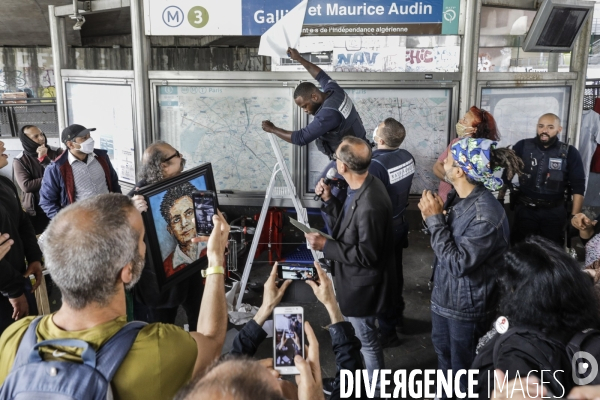 Débaptisation du metro Gallieni à Bagnolet par le nom de Josette et Maurice Audin.